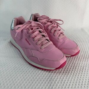 Reebok Royal Classic Jogger 3.0 Pink Silver Sneakers Kids Size 2 School